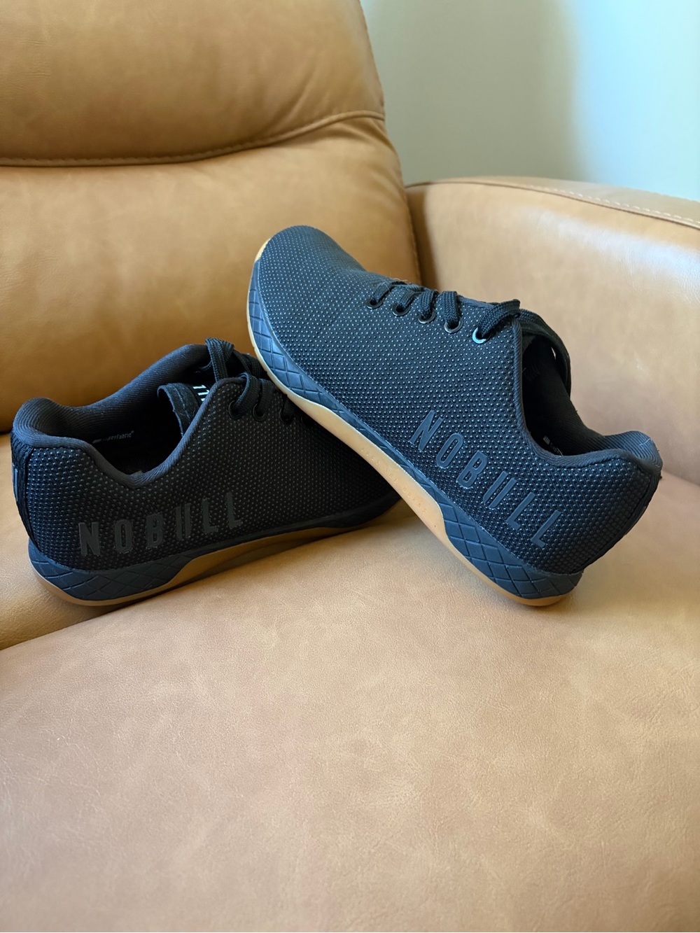 NOBULL Men’s Black Athletic Trainers with Gum Outsole Size 8
